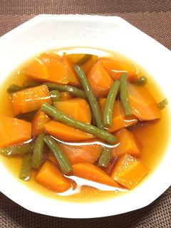 にんじんとインゲンの麺つゆ煮!(^^)!-レシピのメイン写真
