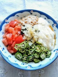 ネバネバ☆カリシャキ夏のお手軽ランチ丼♪-レシピのメイン写真