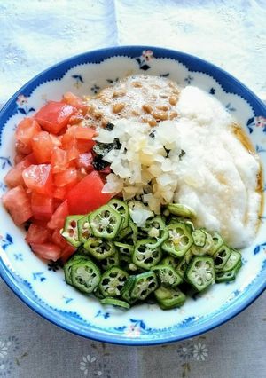 ネバネバ☆カリシャキ夏のお手軽ランチ丼♪-レシピのメイン写真