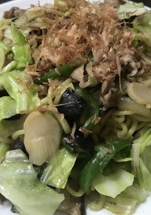 夏はサッパリ　ナスとエリンギの塩焼きそば-レシピのメイン写真
