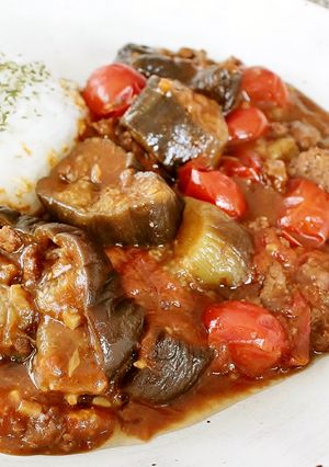 ナスとミニトマトの無水スパイシーカレー-レシピのメイン写真