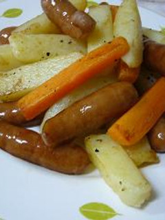 常備野菜とウィンナーでシンプル炒め♪-レシピのメイン写真