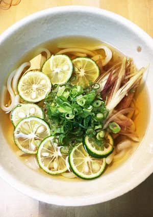 鍋いらず！超簡単☆冷やしすだちうどん♪-レシピのメイン写真