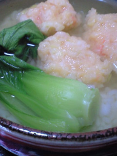 エビ団子と青梗菜のぶっかけスープごはん-レシピのメイン写真