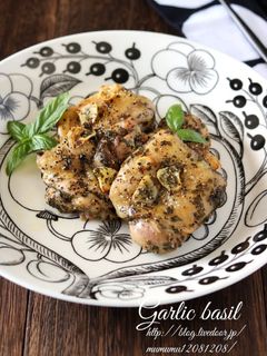 鶏肉のガーリックバジル焼き。-レシピのメイン写真