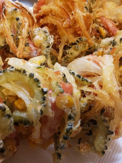 苦くない!ゴーヤとスパムのかき揚げ-レシピのメイン写真