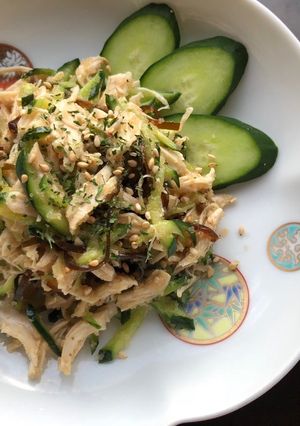 鶏ささみと胡瓜のピリ辛おつまみ明太和え-レシピのメイン写真