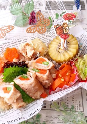 常備菜で作る 簡単詰めるだけ弁当 可愛い-レシピのメイン写真