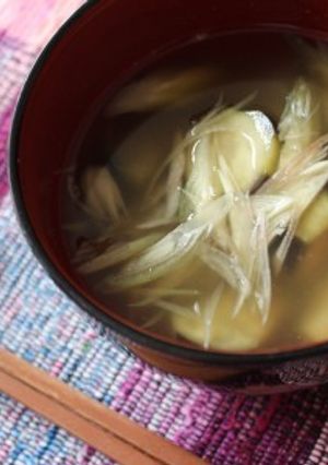 ミョウガと茄子のお味噌汁-レシピのメイン写真