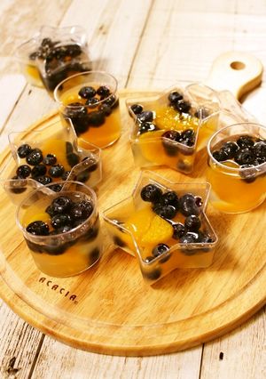 みかんとブルーベリーのきらきらゼリー-レシピのメイン写真