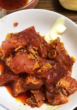 簡単！食べるラー油マグロ！おつまみにも！-レシピのメイン写真