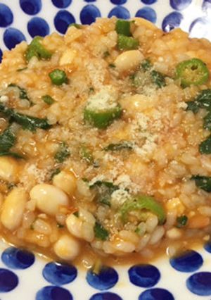 鉄分吸収率アップ！大豆とオクラのリゾット-レシピのメイン写真