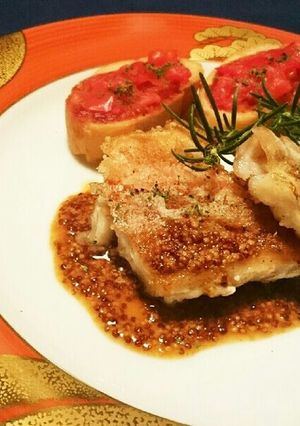 粒マスタードソースで♪赤魚のムニエル-レシピのメイン写真