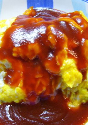 ２色で２食！！デミ風オムライス-レシピのメイン写真