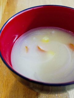 トウモロコシの皮 芯の茹で汁で☆味噌汁-レシピのメイン写真