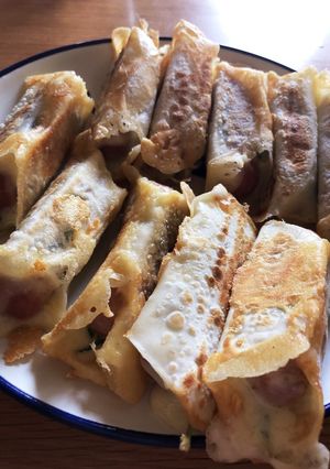 大葉とソーセージのチーズ入り餃子巻き-レシピのメイン写真