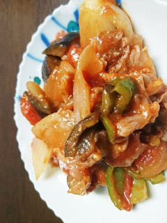 夏野菜のトマト炒め!-レシピのメイン写真