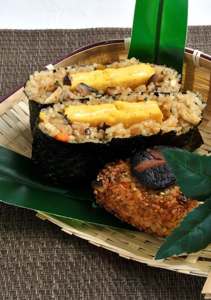 【きのこ】椎茸のおにぎらずと焼きおにぎり-レシピのメイン写真