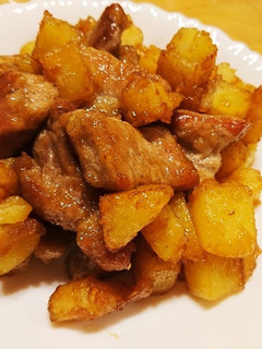 豚肉とじゃがいもの甘酢照り焼き-レシピのメイン写真