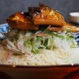 焼き塩さばとおろしたっぷり素麺