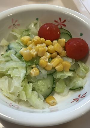 ボイルサラダ (コーントマト)【病院食】-レシピのメイン写真