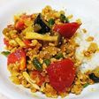 彩り野菜ときのこのドライカレー