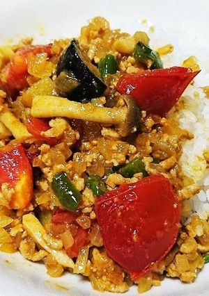 彩り野菜ときのこのドライカレー-レシピのメイン写真