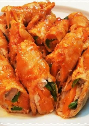 ニンジンとピーマンの肉巻き★ケチャップ味-レシピのメイン写真