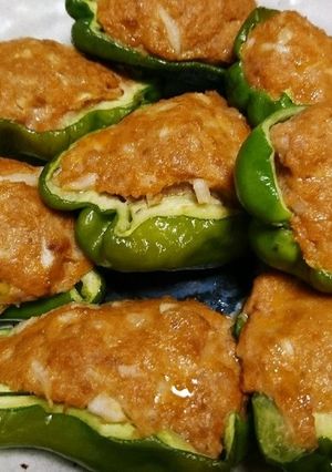 肉詰めピーマン〜学校給食編...♪*ﾟ-レシピのメイン写真