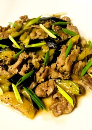 ナスと豚肉の炒め物-レシピのメイン写真