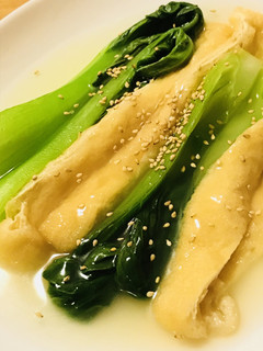 薄揚げ&チンゲン菜の丸煮★スープあんかけ-レシピのメイン写真