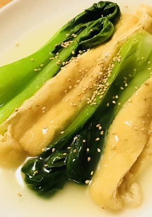 薄揚げ＆チンゲン菜の丸煮★スープあんかけ-レシピのメイン写真