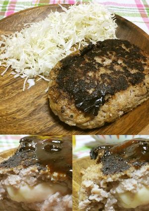 びっくりドンキー風♪チーズインハンバーグ-レシピのメイン写真
