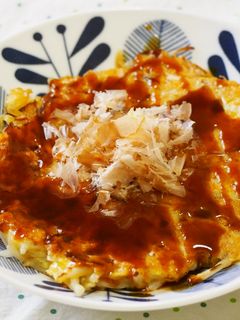 もやしで簡単!もやしお好み焼き♪-レシピのメイン写真