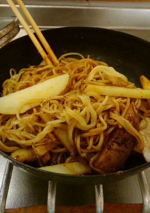 最速のポテト入りやきそば-レシピのメイン写真