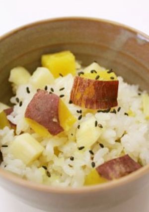 マコモタケとさつまいもごはん-レシピのメイン写真