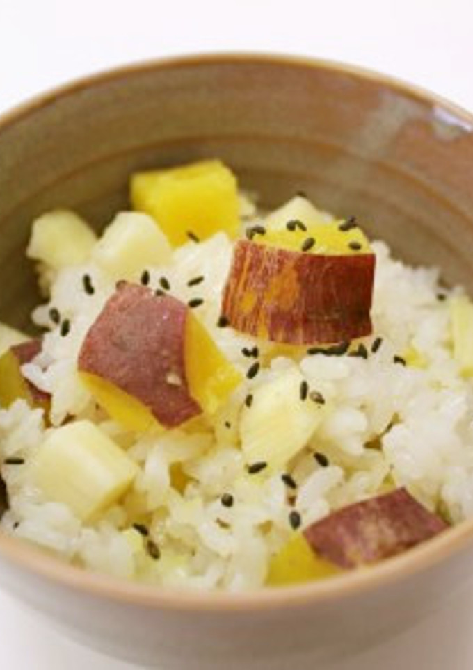 マコモタケとさつまいもごはん-レシピのメイン写真