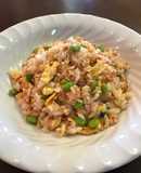 簡単！鮭ほぐしと枝豆のチャーハン