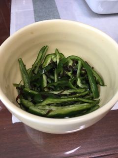 ピーマンと塩昆布の和え物♡-レシピのメイン写真