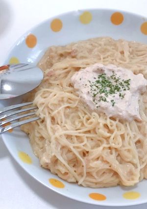 節約パスタ☆素麺のツナマヨの和風パスタ-レシピのメイン写真