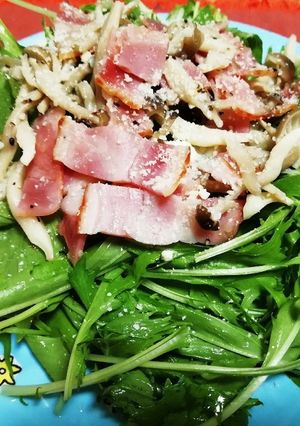 しめじ、ベーコン、水菜のサラダ-レシピのメイン写真