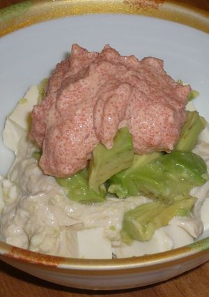 サラダ風❤アボ豆腐のたらこソースがけ-レシピのメイン写真