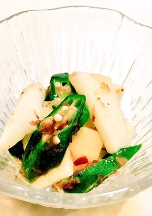 長芋とオクラの梅肉和え-レシピのメイン写真