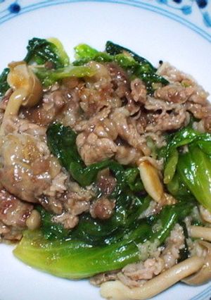 牛肉とレタスのオイスターソース炒め-レシピのメイン写真