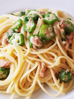 簡単!オクラとツナの冷製パスタ-レシピのメイン写真