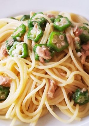 簡単！オクラとツナの冷製パスタ-レシピのメイン写真