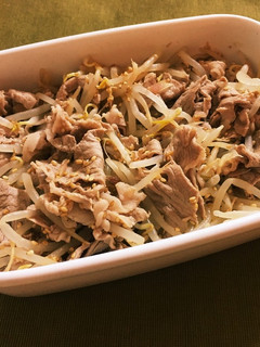 作り置き☆豚しゃぶ肉ともやしの梅ポン酢-レシピのメイン写真