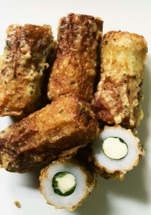 バジル風味のちーちくしそ天ぷら#備忘録-レシピのメイン写真