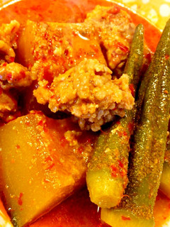 麻婆風☆かぼちゃとオクラの炒め煮〜♪-レシピのメイン写真