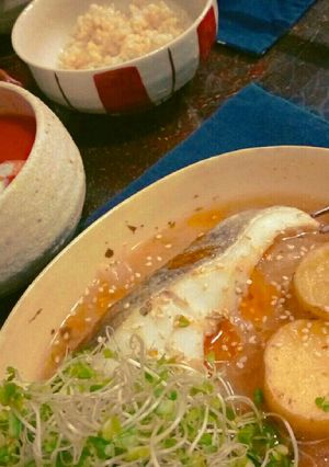 15分レンジて煮魚！エスニックな鱈の梅煮-レシピのメイン写真